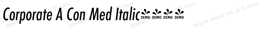 Corporate A Con Med Italic字体转换